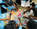 Unique HIV Collage Making Competition organised by NSS at Milagres College